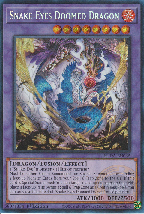 Snake-Eyes Doomed Dragon - SUDA-EN035 - Secret Rare 