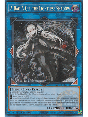 A Bao A Qu, the Lightless Shadow - SUDA-EN049 - Secret Rare 