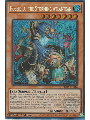 Poseidra, the Storming Atlantean - SUDA-EN016 - Secret Rare