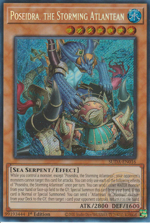 Poseidra, the Storming Atlantean - SUDA-EN016 - Secret Rare