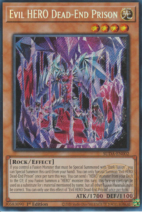 Evil HERO Dead-End Prison - SUDA-EN002 - Secret Rare 