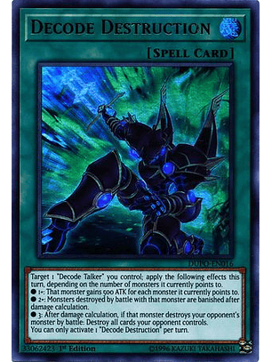 Decode Destruction - DUPO-EN016 - Ultra Rare 