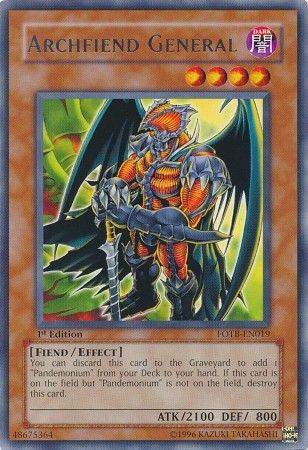Archfiend General - FOTB-EN019 - Rare 1