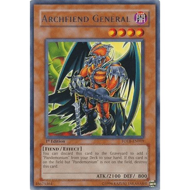 Archfiend General - FOTB-EN019 - Rare