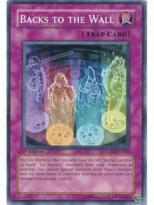 Backs to the Wall - FOTB-EN052 - Common