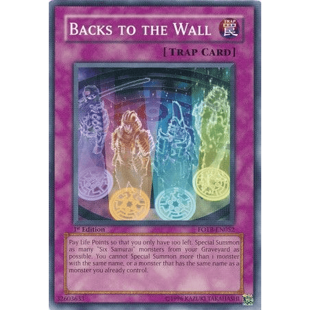 Backs to the Wall - FOTB-EN052 - Common