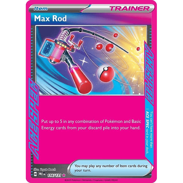 Max Rod - 116/131 - Ace Rare PRE