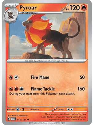 Pyroar - 016/131 - Uncommon PRE 