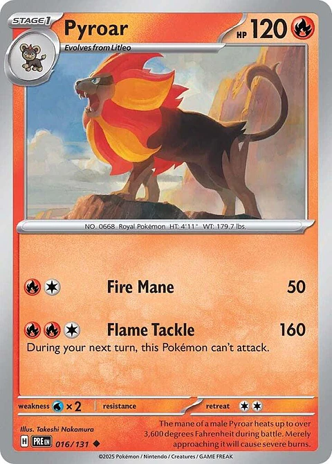Pyroar - 016/131 - Uncommon PRE 