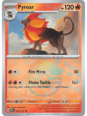 Pyroar - 016/131 - Uncommon PRE 