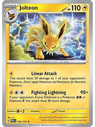 Jolteon - 029/131 - Holo Rare PRE