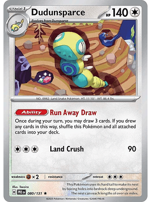 Dudunsparce - 080/131 - Holo Rare - PRE