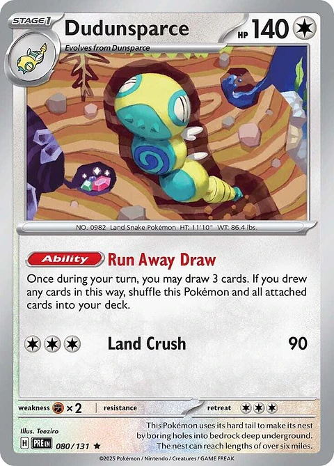 Dudunsparce - 080/131 - Holo Rare - PRE
