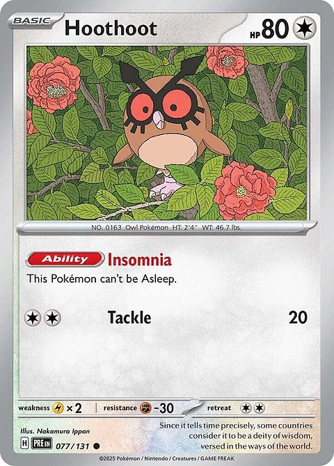 Hoothoot - 077/131 - Common - PRE
