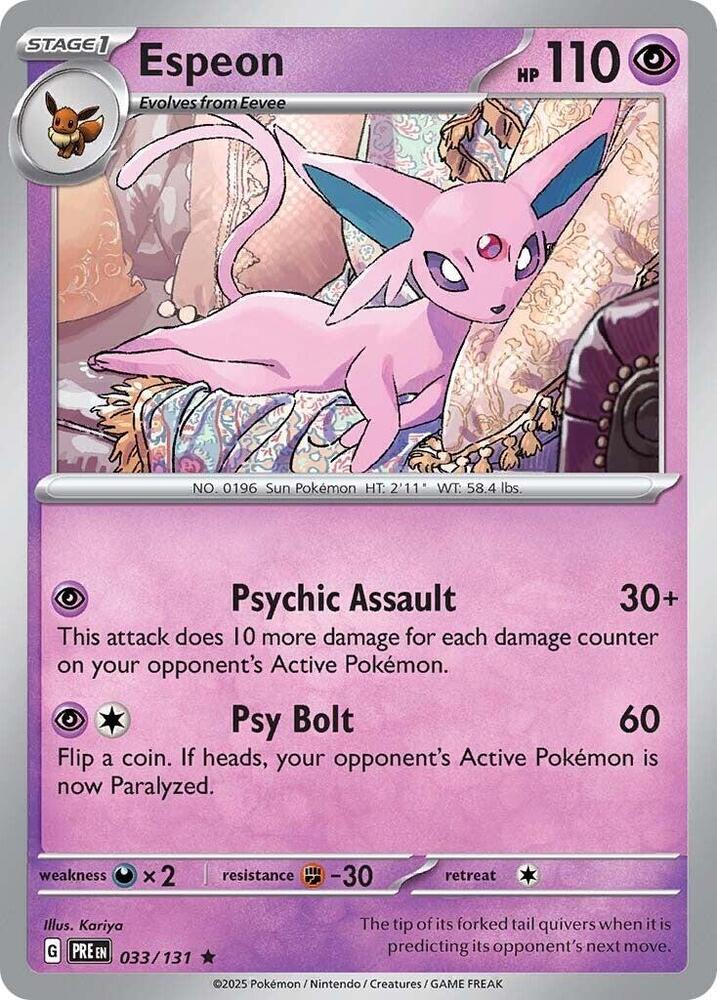 Espeon - 033/131 - Holo Rare - PRE  1