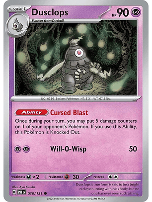 Dusclops - 036/131 - Common - PRE 