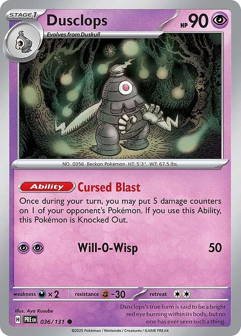 Dusclops - 036/131 - Common - PRE 