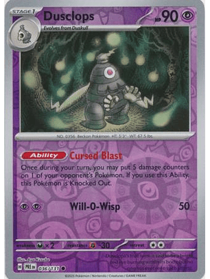 Dusclops - 036/131 - Common - PRE 