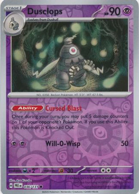 Dusclops - 036/131 - Common - PRE 