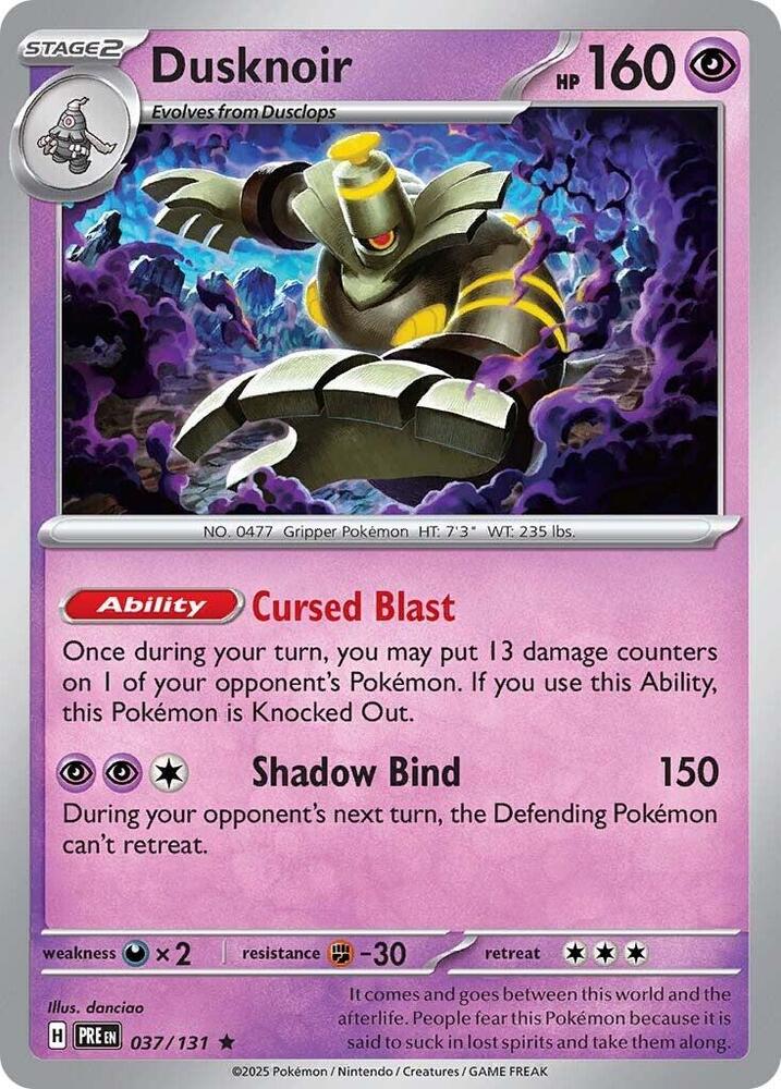 Dusknoir - 037/131 - Holo Rare - PRE 1