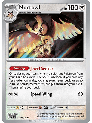 Noctowl - 078/131 - Holo Rare - PRE 