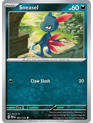 Sneasel - 061/131 - Common - PRE 