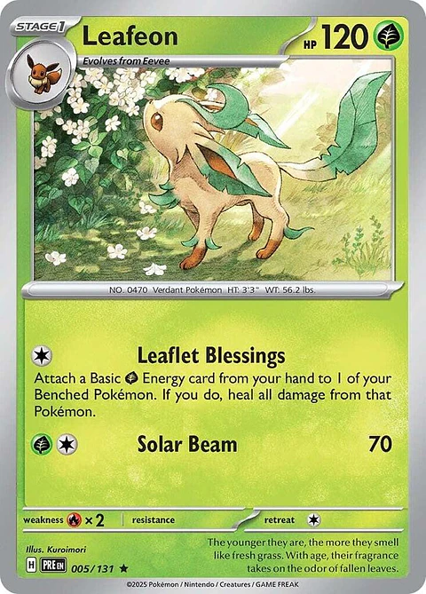 Leafeon - 005/131 - Holo Rare - PRE 