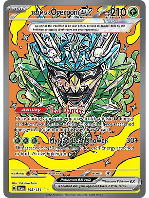 Teal Mask Ogerpon ex - 145/131 - Special Illustration Rare