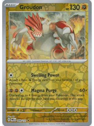 Groudon - 049/131 - Holo Rare - PRE 
