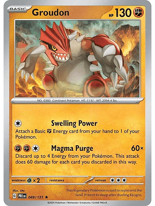 Groudon - 049/131 - Holo Rare - PRE 