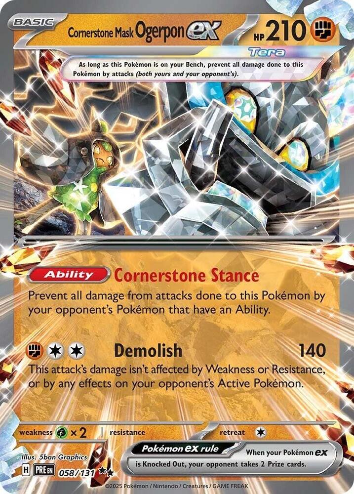 Cornerstone Mask Ogerpon ex - 058/131 - Double Rare 1