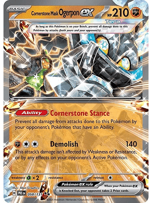 Cornerstone Mask Ogerpon ex - 058/131 - Double Rare