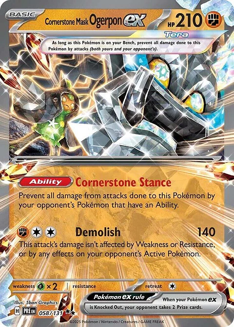 Cornerstone Mask Ogerpon ex - 058/131 - Double Rare