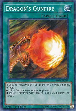 Dragon's Gunfire - BP03-EN141 - Shatterfoil Rare 1