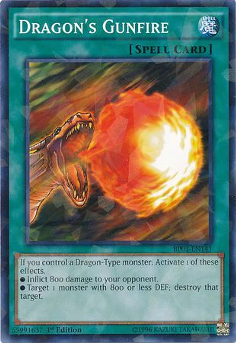 Dragon's Gunfire - BP03-EN141 - Shatterfoil Rare