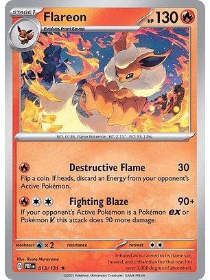 Flareon - 013/131 - Holo Rare - PRE 