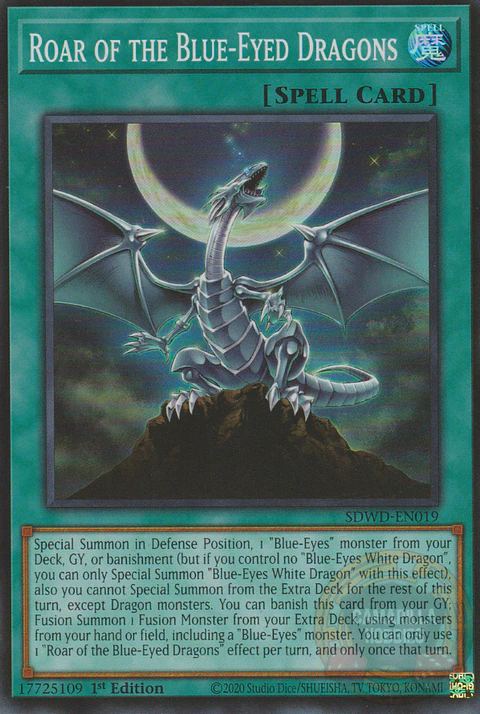 Roar of the Blue-Eyed Dragons - SDWD-EN019 - Super Rare 