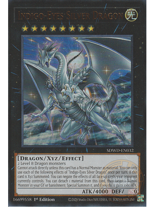 Indigo-Eyes Silver Dragon - SDWD-EN032 - Ultra Rare 