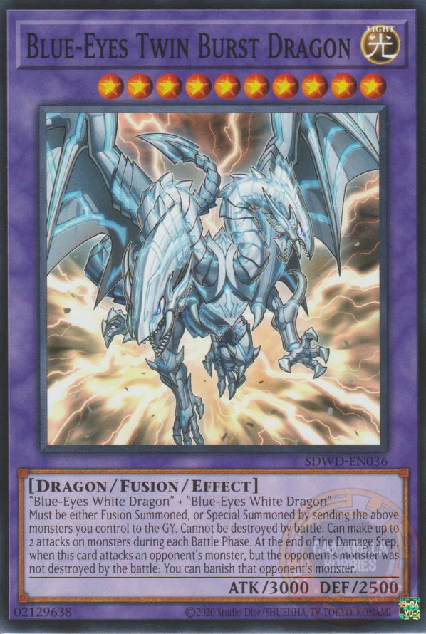 Blue-Eyes Twin Burst Dragon - SDWD-EN036 - Common  1