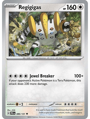 Regigigas - 086/131 - Uncommon - PRE 