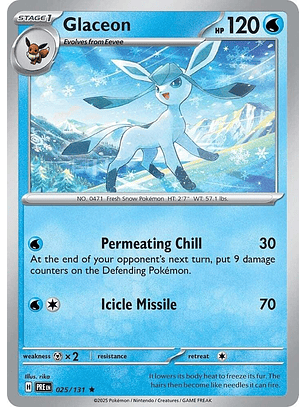 Glaceon - 025/131 - Holo Rare - PRE 