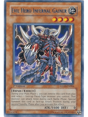 Evil Hero Infernal Gainer - GLAS-EN004 - Rare 