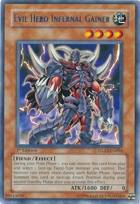 Evil Hero Infernal Gainer - GLAS-EN004 - Rare 