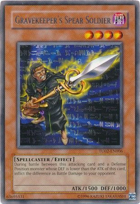 Gravekeeper's Spear Soldier - TU02-EN006 - Rare