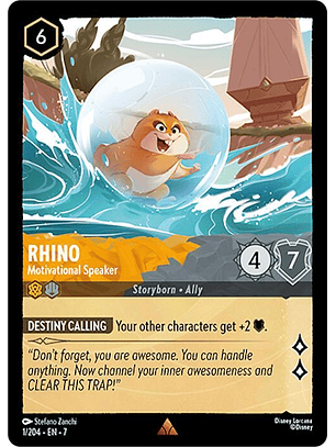 Rhino - Motivational Speaker - 01/204 - Rare - 7 