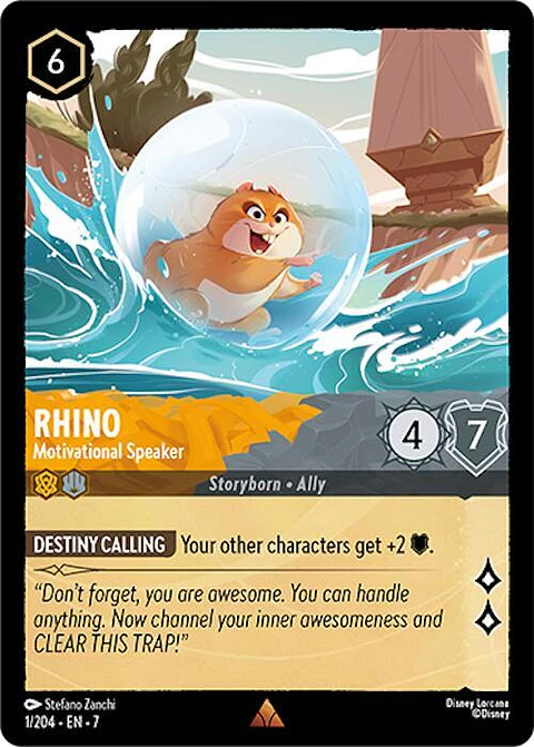 Rhino - Motivational Speaker - 01/204 - Rare - 7 