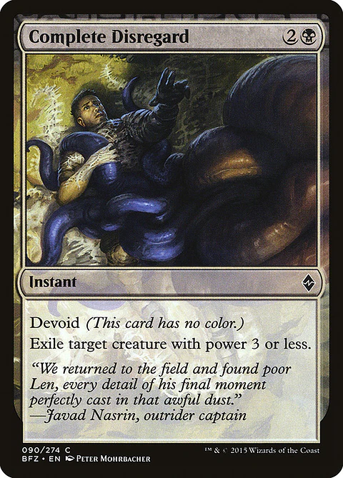 Complete disregard - BFZ -