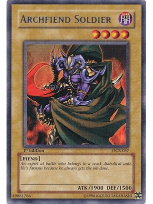 Archfiend Soldier - DCR-057 - Rare 1st Edition