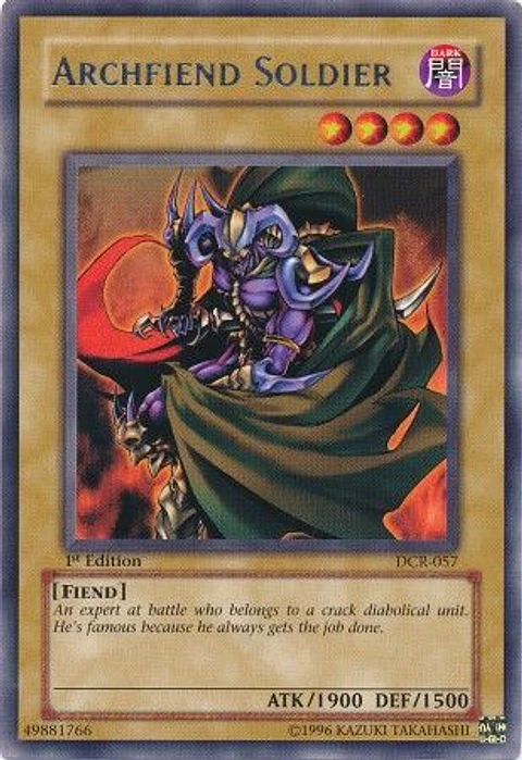 Archfiend Soldier - DCR-057 - Rare 1st Edition