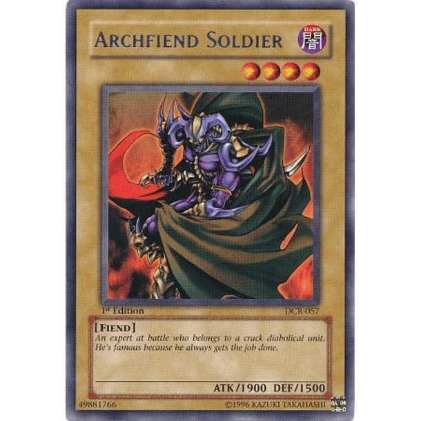 Archfiend Soldier - DCR-057 - Rare 1st Edition